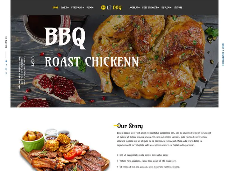 Lt Barbekü Ücretsiz Duyarlı Barbekü J2Store Joomla Şablonu