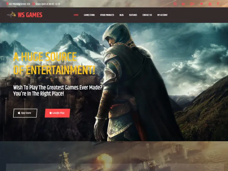 Ws Games Бесплатные игры Woocommerce Wordpress Theme