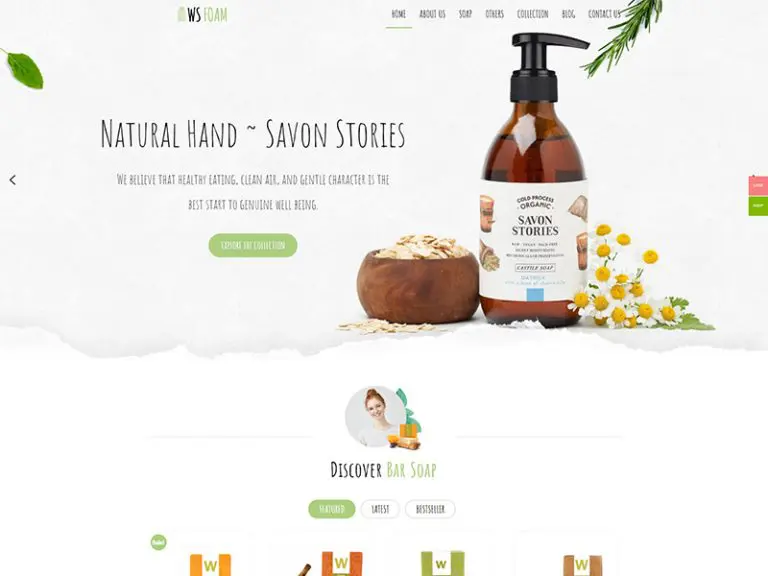 Ws Foam Free Responsive Soap Woocommerce Wordpress-Theme