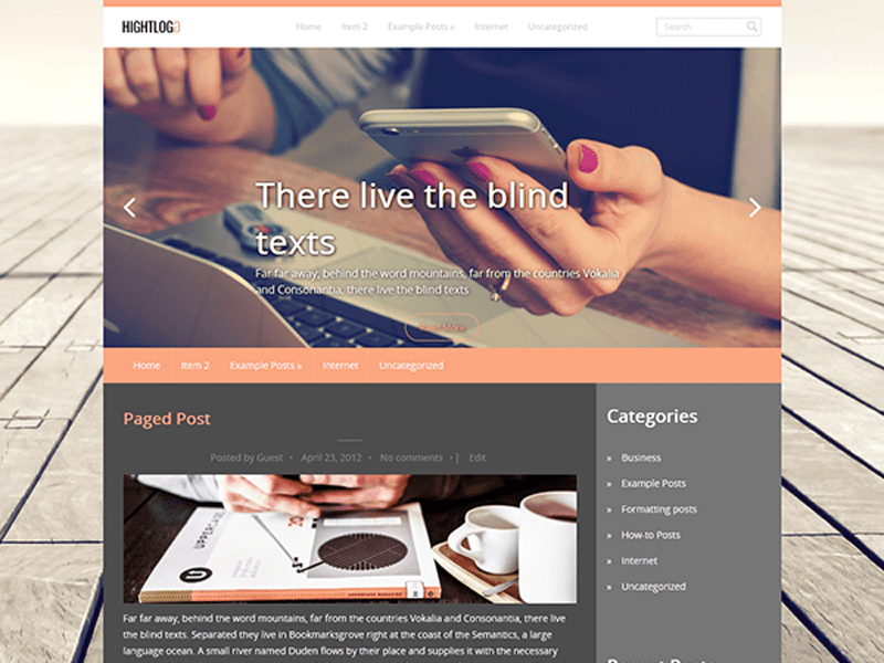 Tema de Wordpress gratuito de alta tecnología de Hightlog