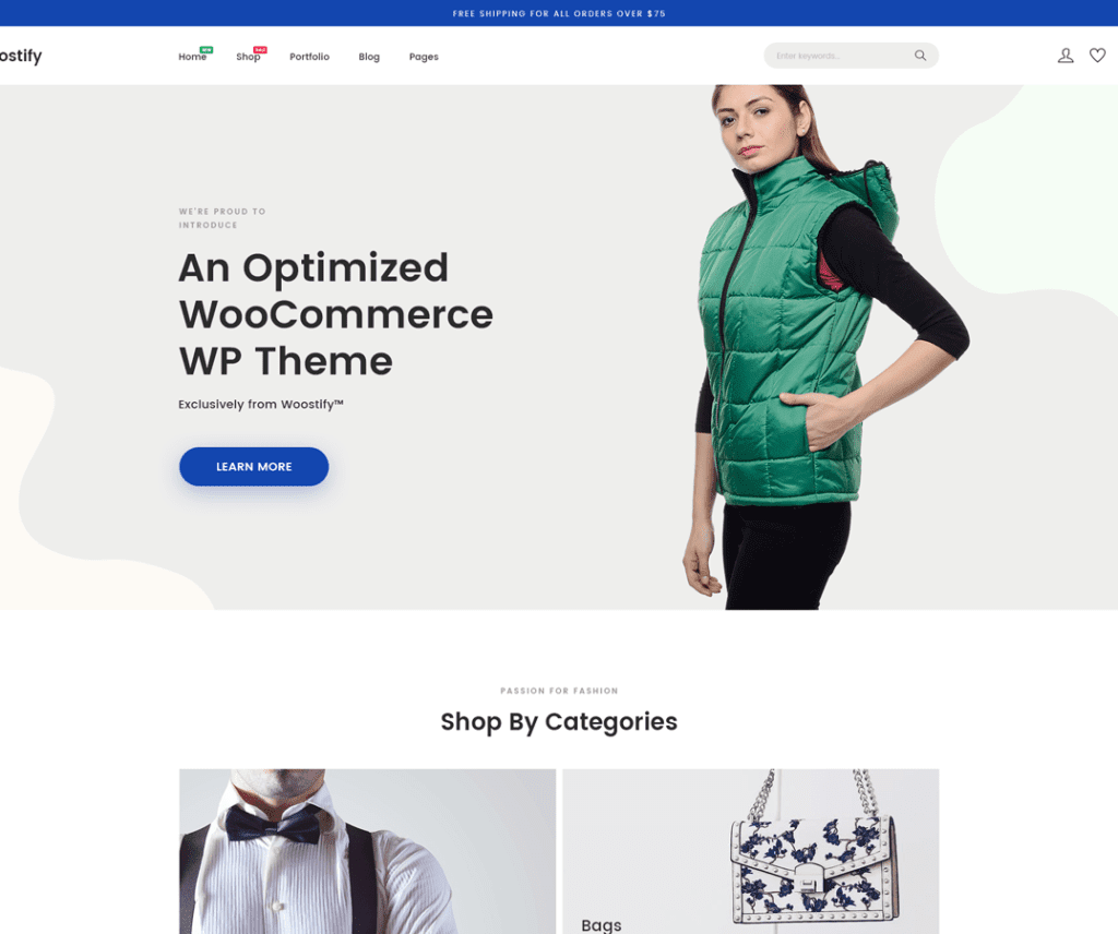 Woostify Kostenloses E-Commerce-Wordpress-Thema