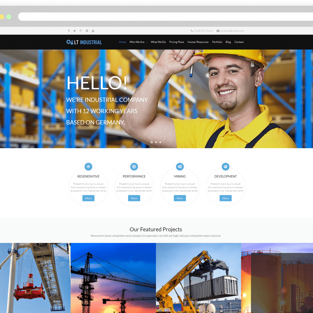 Lt Industrial 免費 Joomla 工業模板