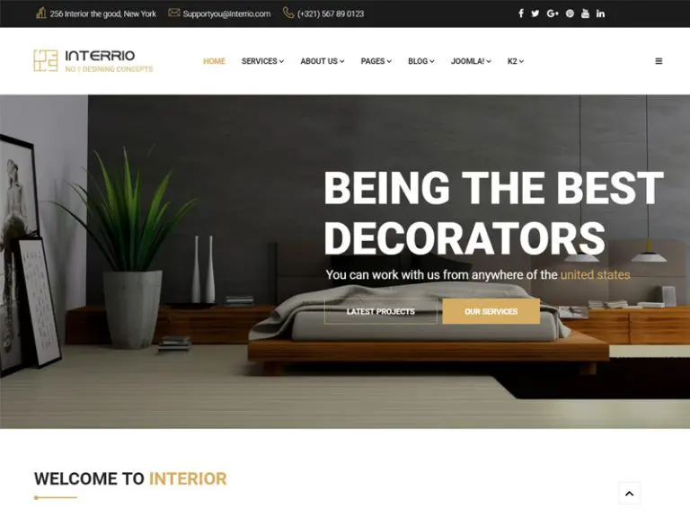 Interrio Free Joomla Interior Template