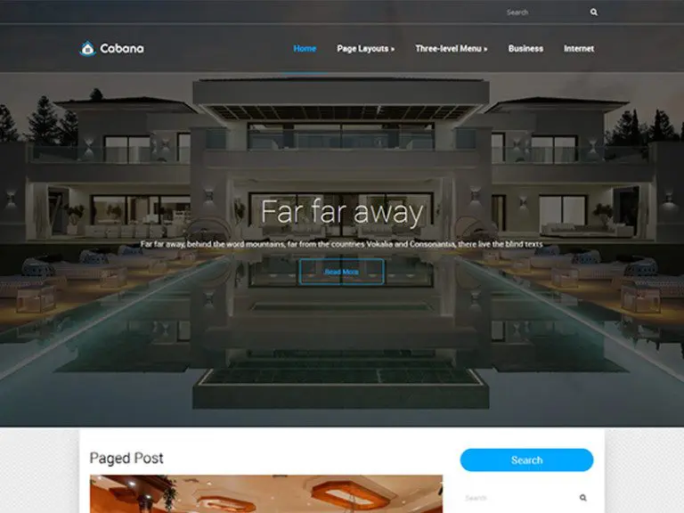 ธีม Wordpress Cabana ฟรีสำหรับอสังหาริมทรัพย์