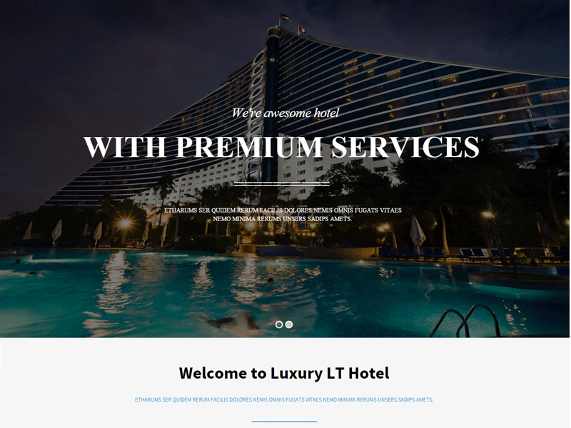 Lt Hotel – Thème d'hôtel Wordpress gratuit