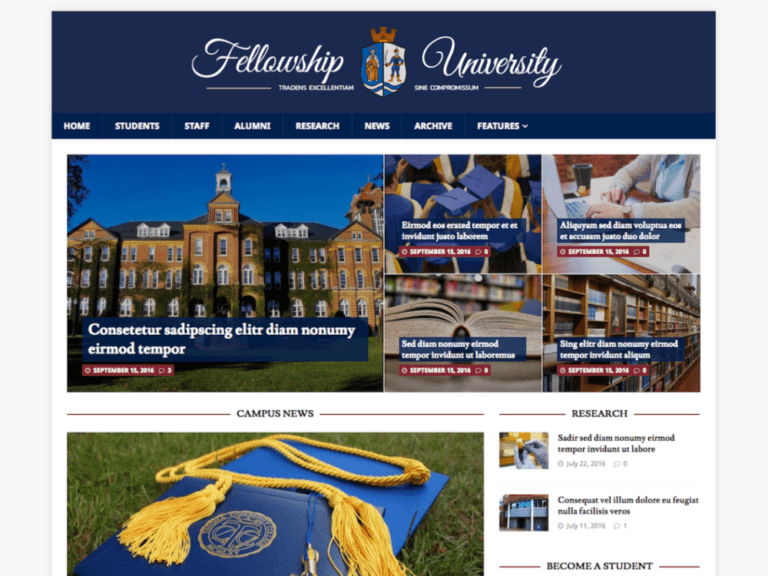 Tema educațională Mh Campusmag Wordpress