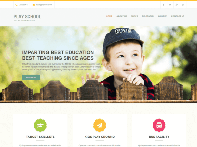 Gioca al tema educativo Wordpress gratuito per la scuola