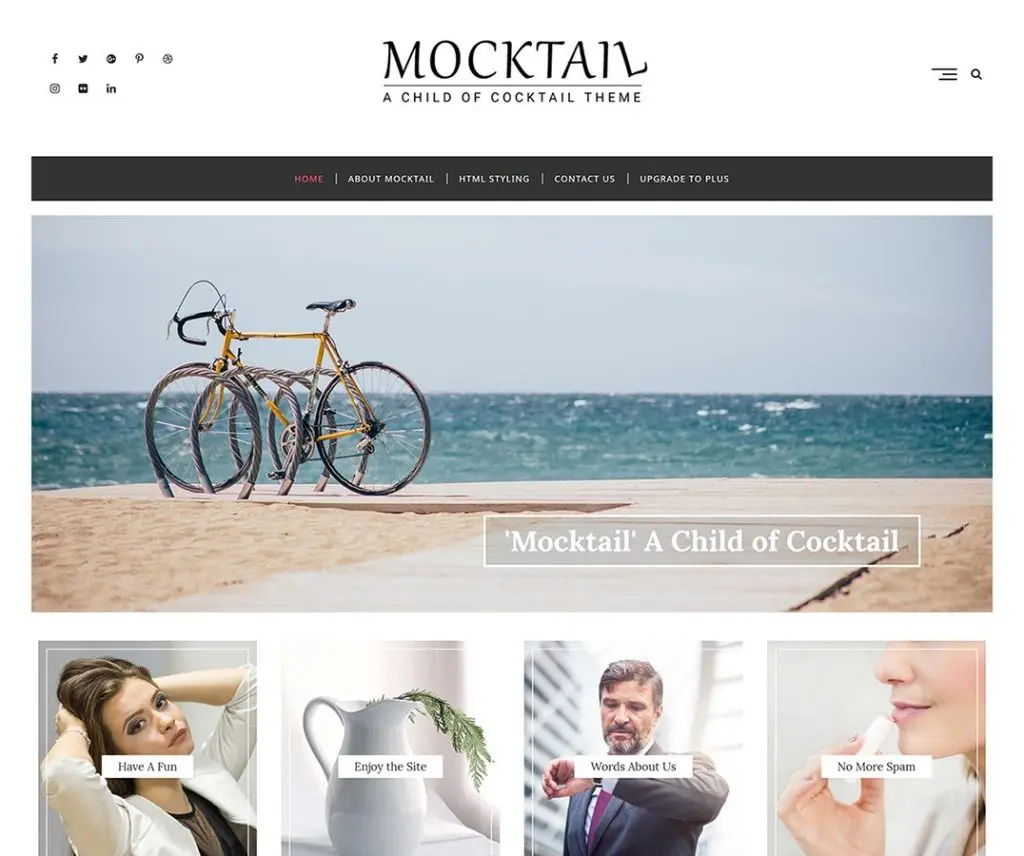 Mocktail Ücretsiz Wordpress Eğitim Teması