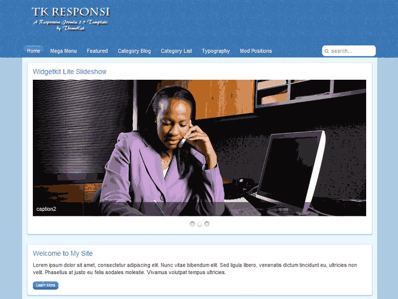 Tk Responsi La mejor plantilla gratuita de Joomla