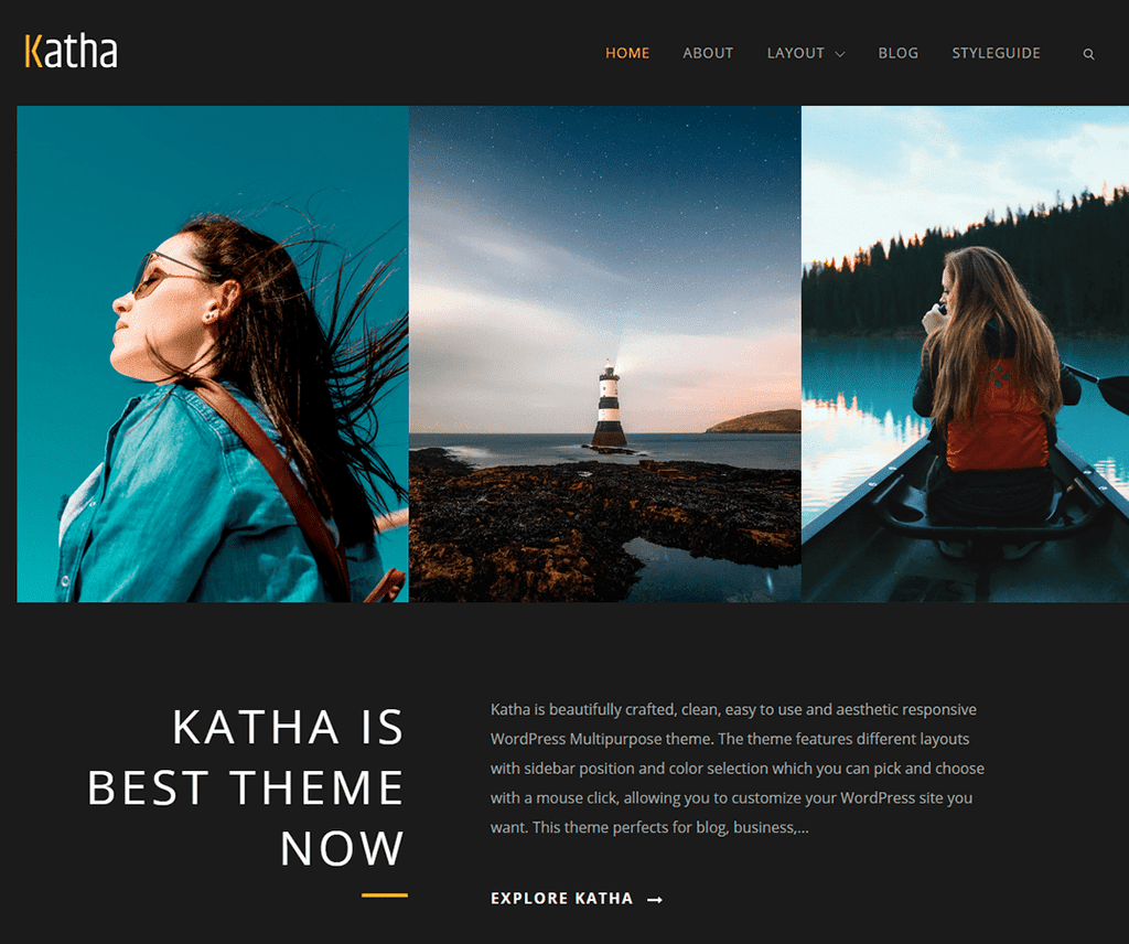 Katha 免費娛樂 Wordpress 主題