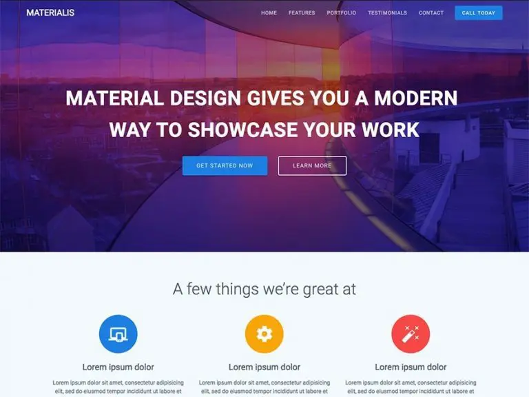 Materialis Free Entertainment Motyw Wordpress