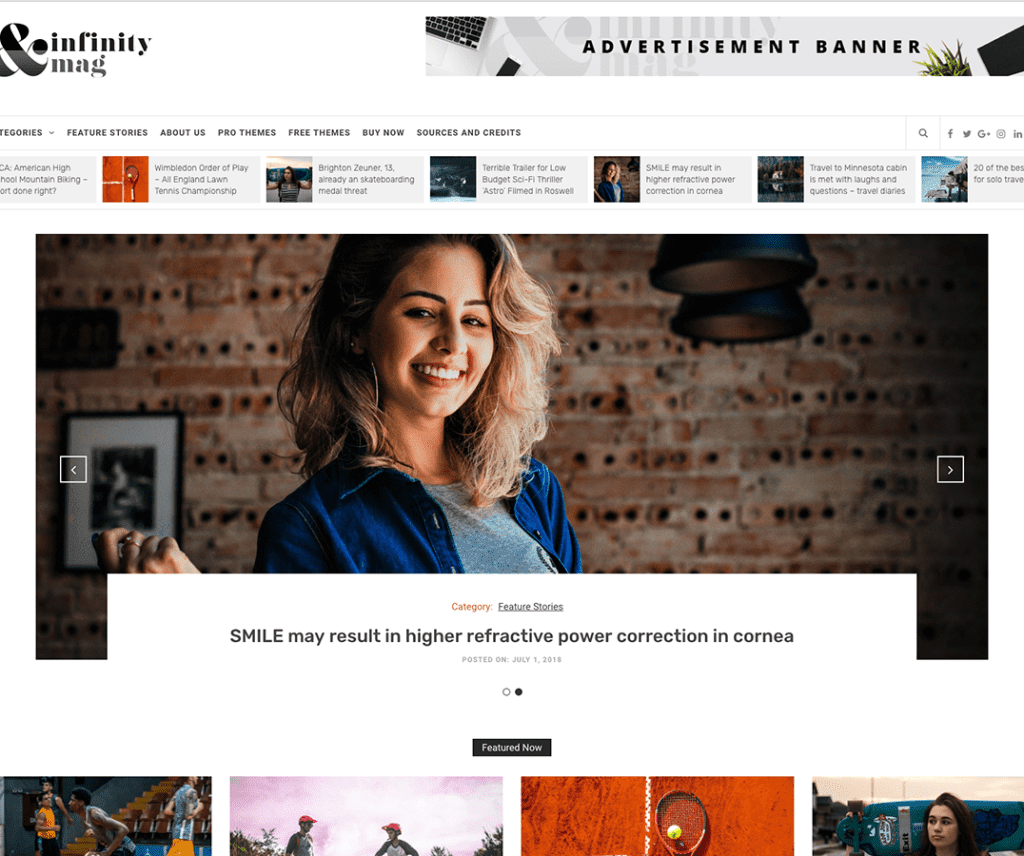 Infinity Mag Kostenloses Unterhaltungs-Wordpress-Theme