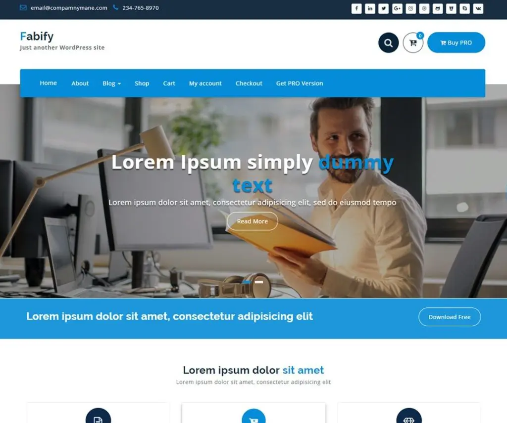 Tema Wordpress de divertisment gratuită Fabify