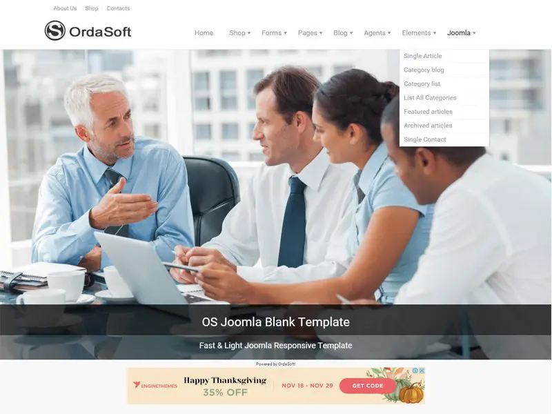 Ordasoft 무료 응답 Joomla 템플릿