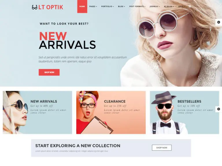 Lt Optik Darmowy szablon Joomla Virtuemart