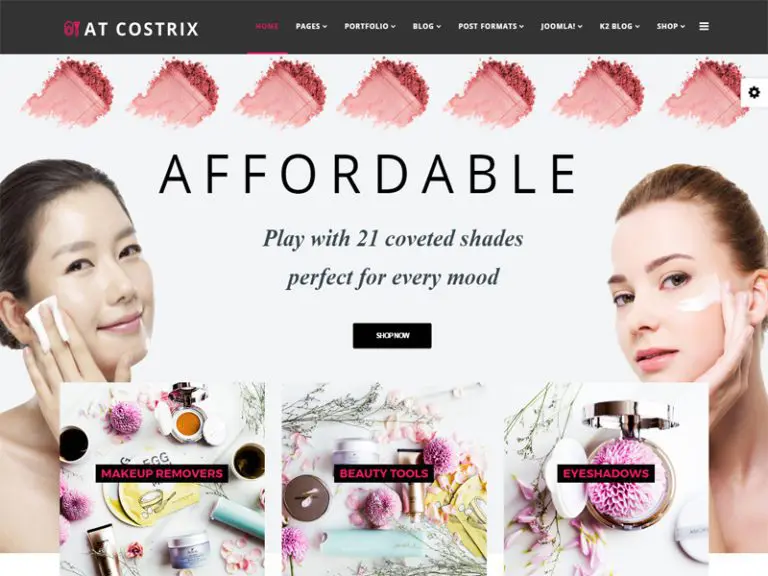 Chez Costrix Free Joomla Cosmetics Store Template