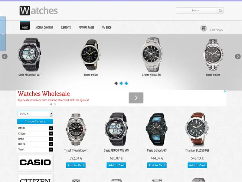 Os Watches Shop Free Joomla Best Template