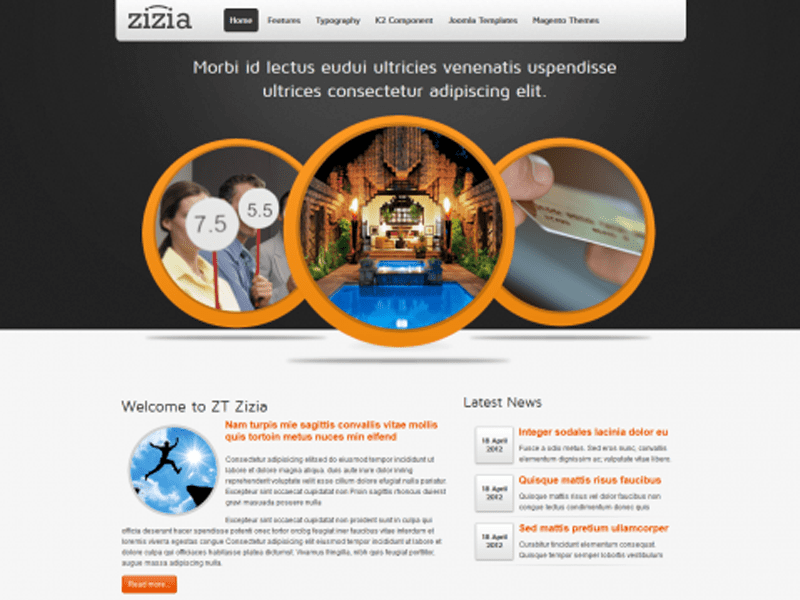 免費 Joomla 模板 Zt Zizia