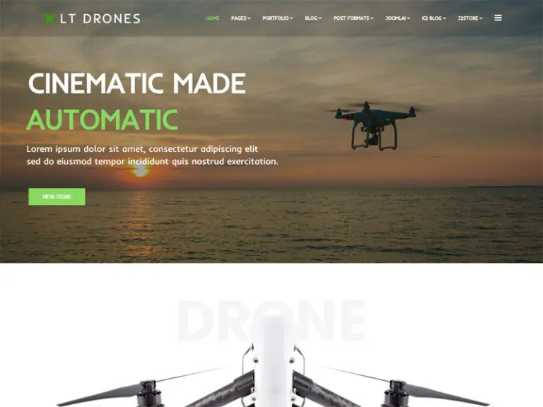 Lt Drones ฟรี Drone Shop Joomla Template