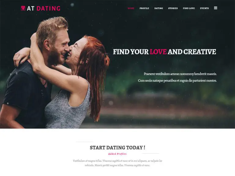 La Dating Onepage Șablon gratuit Joomla de întâlniri Onepage