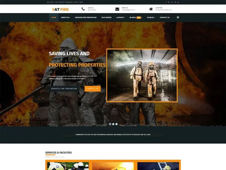 Fire Professional İtfaiyeci Web Sitesi Şablonunda