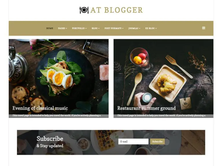 Di Blogger Template Blog Joomla Gratis