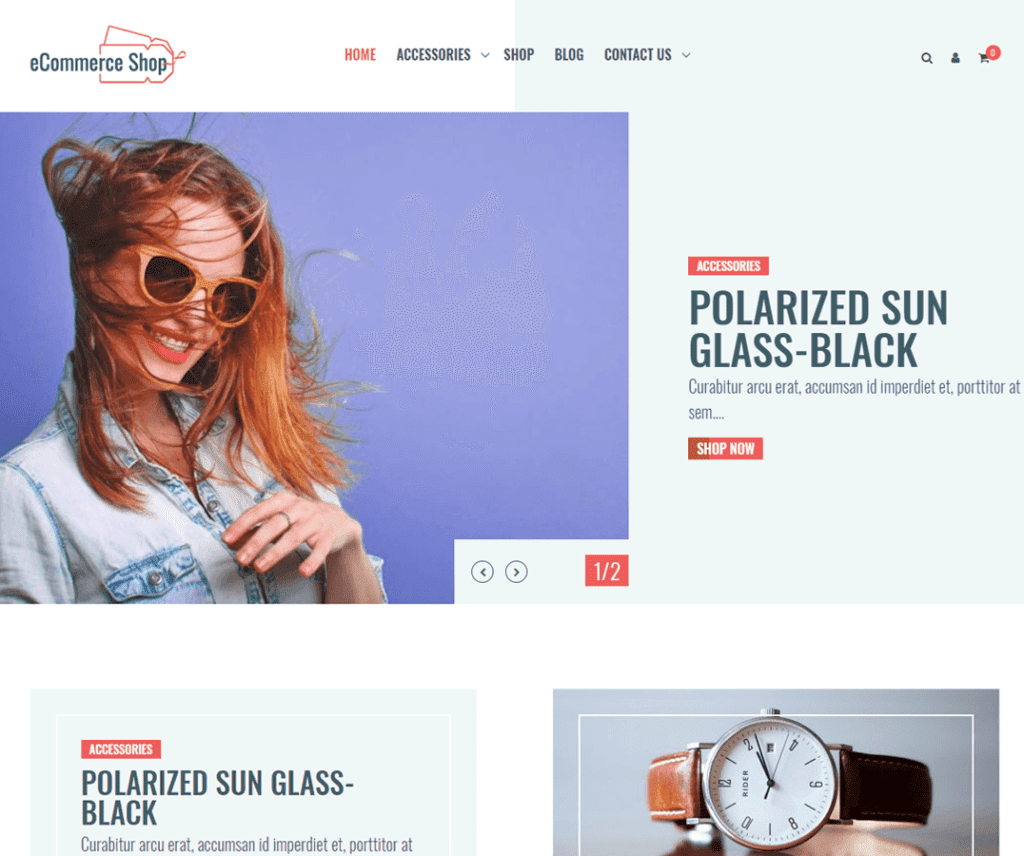 E-Commerce-Shop Kostenloses Wordpress-Bildungsthema