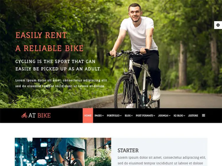 Bike Free ResponsiveBikeJoomlaテンプレートで