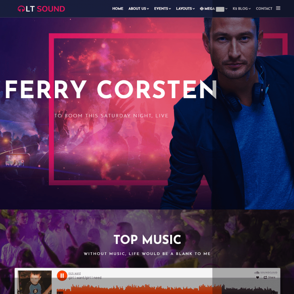 Lt Sound Free Music Joomla Theme