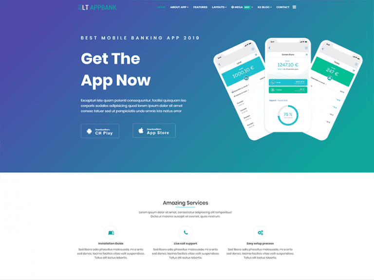 Lt Appbank Template Aplikasi Joomla Gratis Terbaik