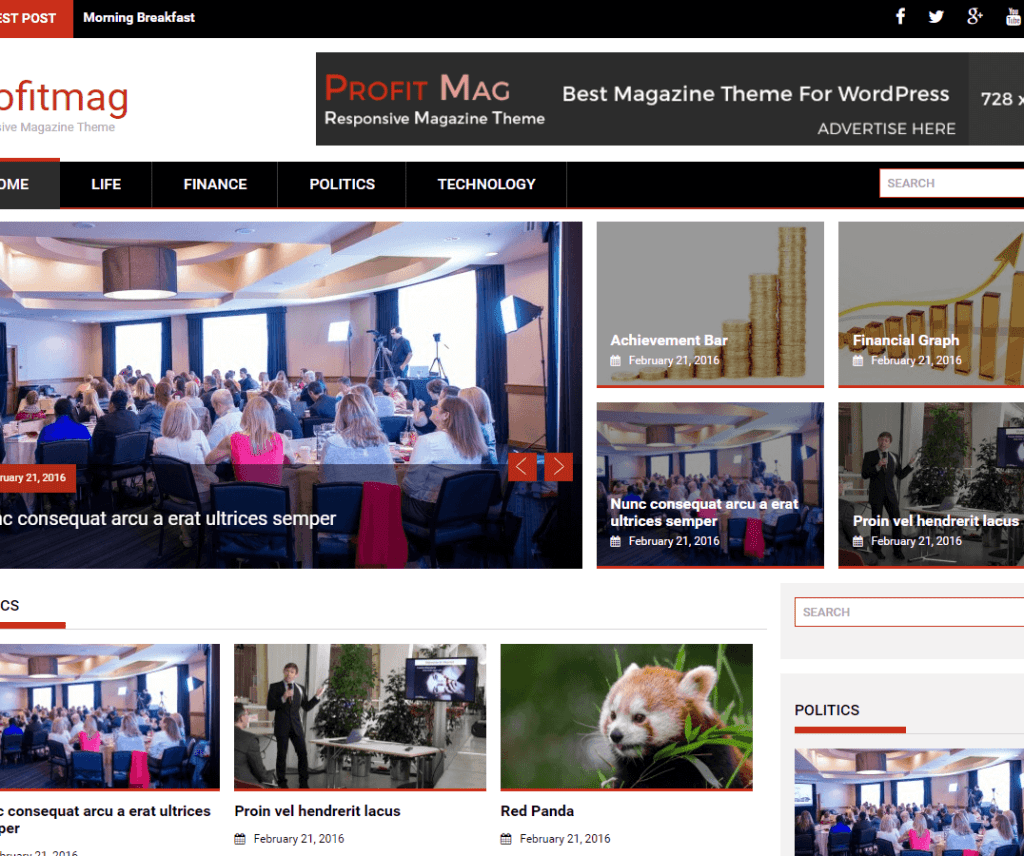 Profitmag Free Entertainment Wordpress-Theme