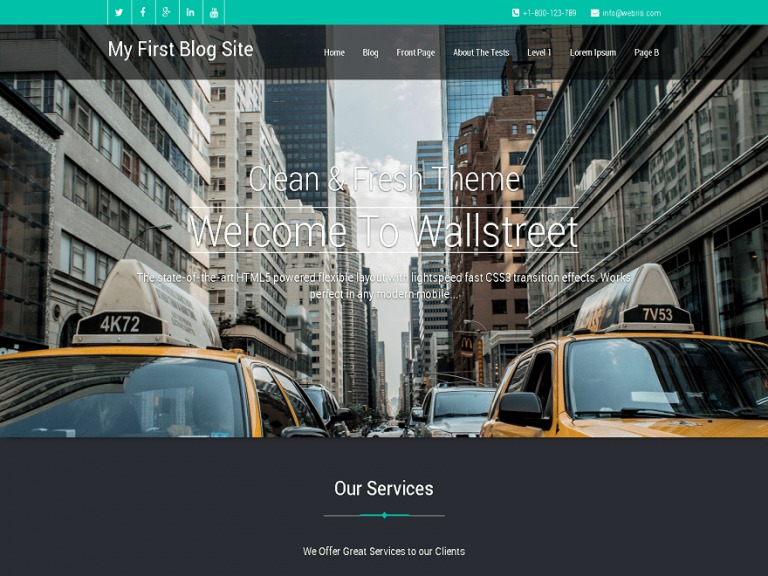 Tema Wordpress di intrattenimento gratuito di Wallstreet