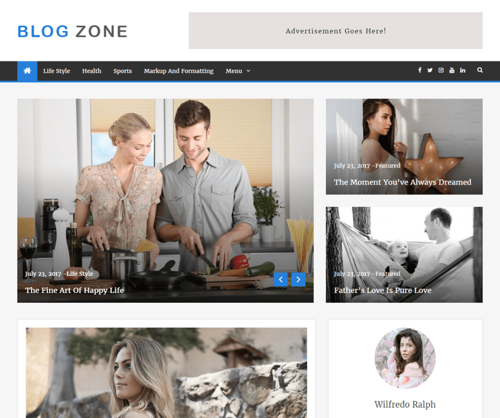 Blog Zone Free Entertainment Tema Wordpress