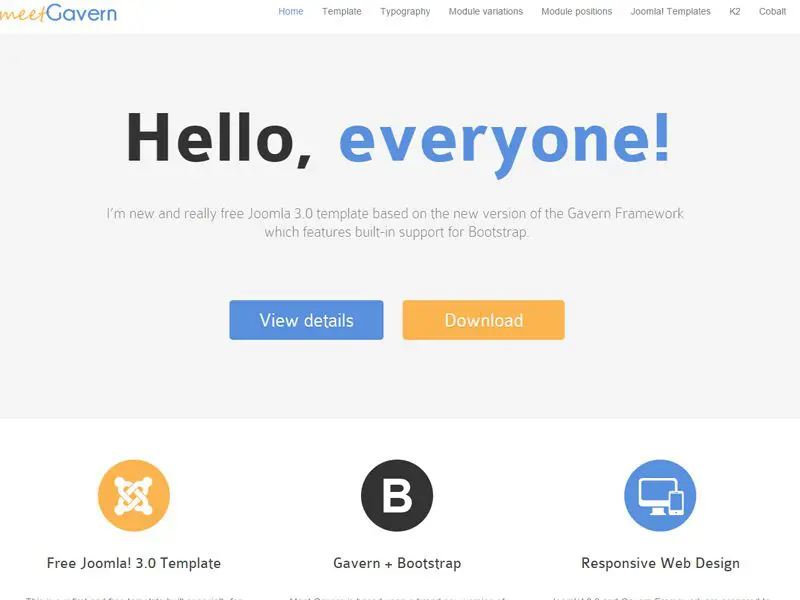 Gavern FreeBusinessJoomlaテンプレートに会う