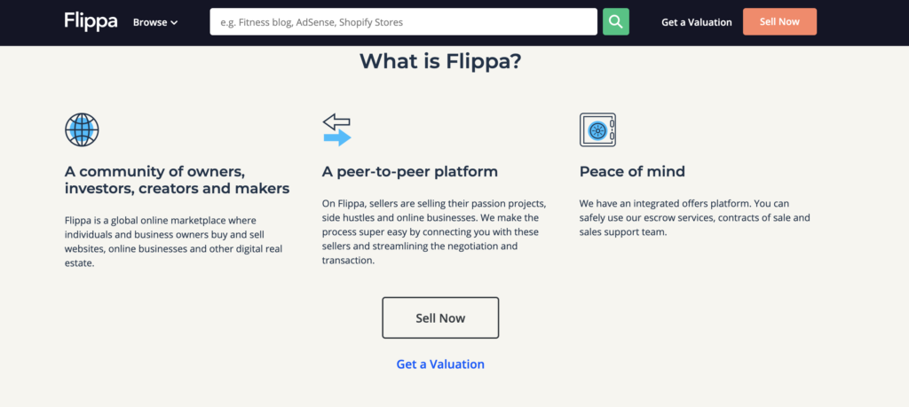Как использовать Flippa в Интернете