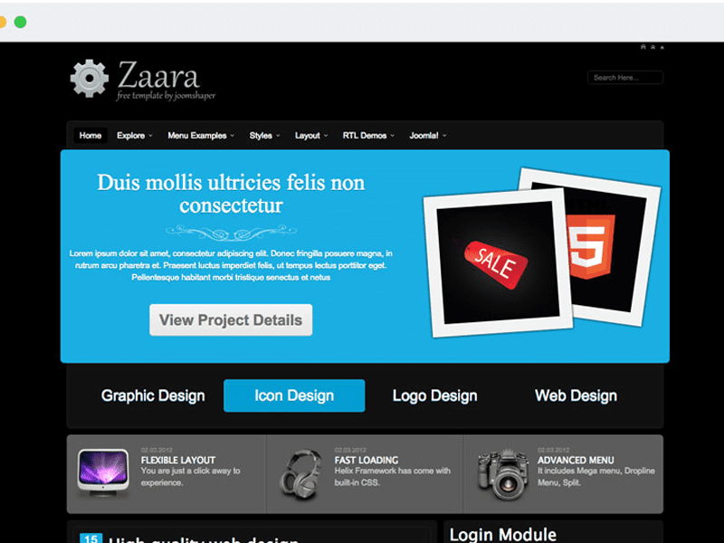 Zaara Plantilla Joomla Gratis