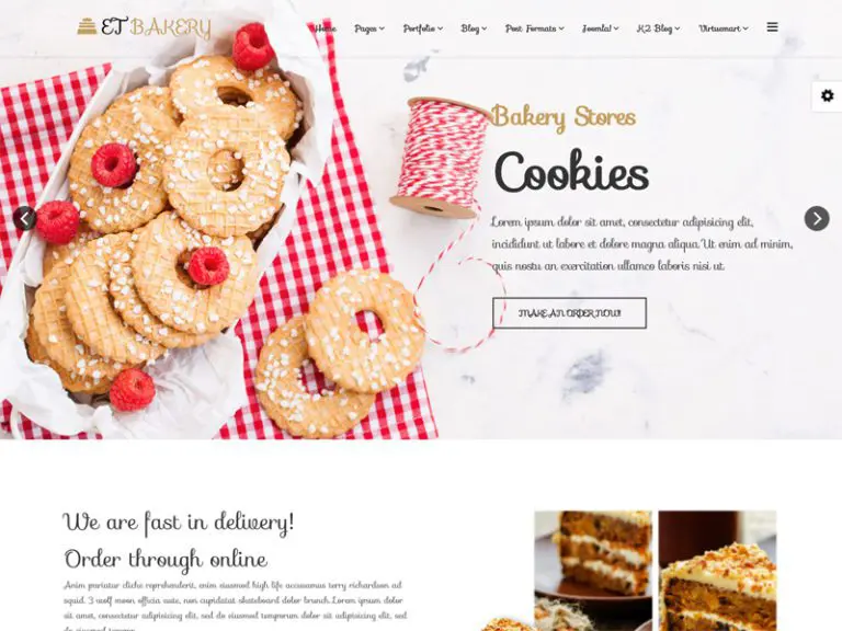 Et Bakery Modello di panetteria Joomla