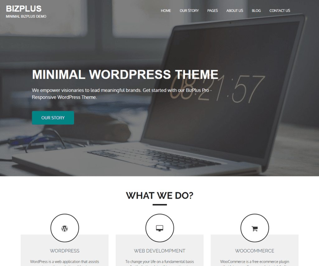 ธีม Wordpress การถ่ายภาพ Bizplus ฟรี