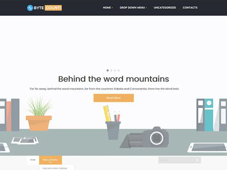 Bytecount Tema Wordpress gratuito per la tecnologia