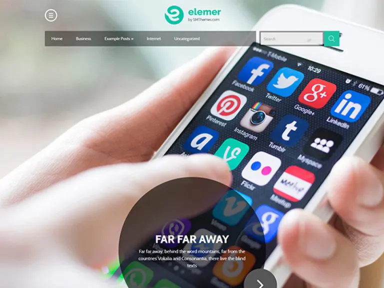 ธีมเทคโนโลยี Wordpress ฟรีของ Elemer