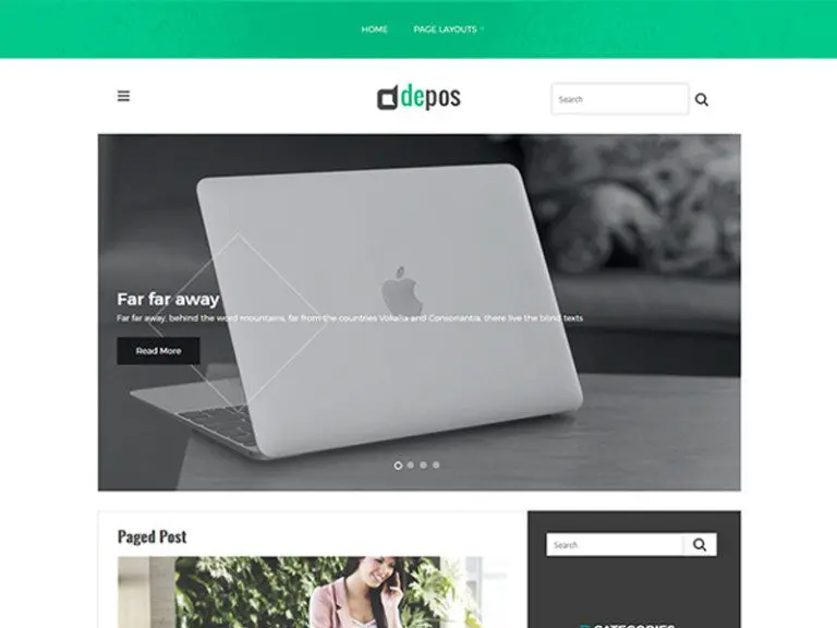 Tema de tecnología Wordpress responsivo de Depos