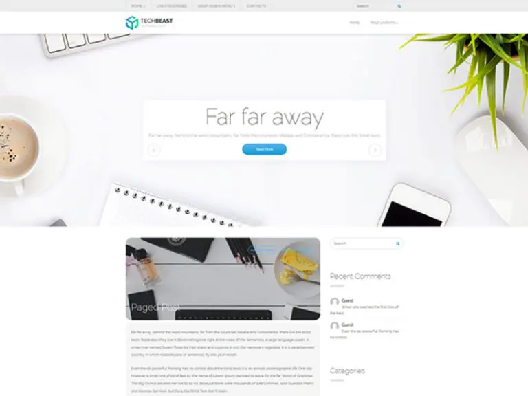 Techbeast Free Wordpress Technology Theme