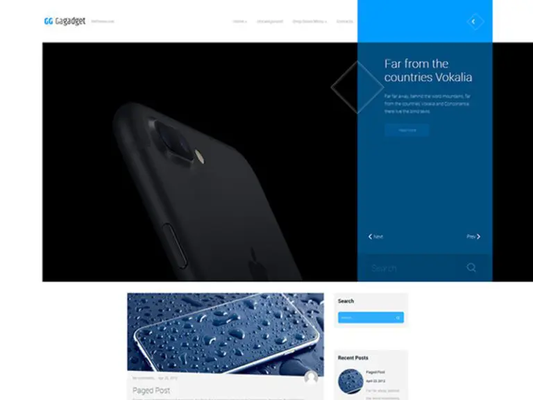 Gegadget Бесплатная тема Wordpress с технологиями