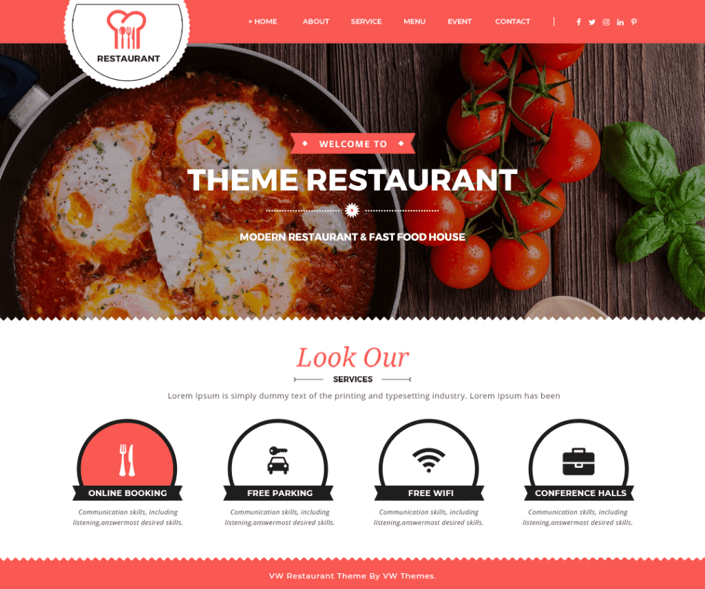 Vw Food Corner Free Food and Drink Tema Wordpress