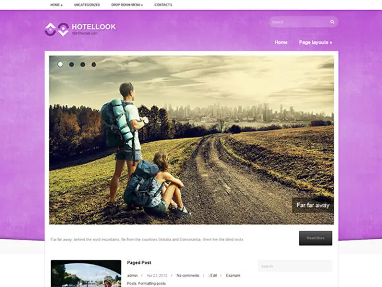 Hotellook Kostenloses Wordpress-Reisethema