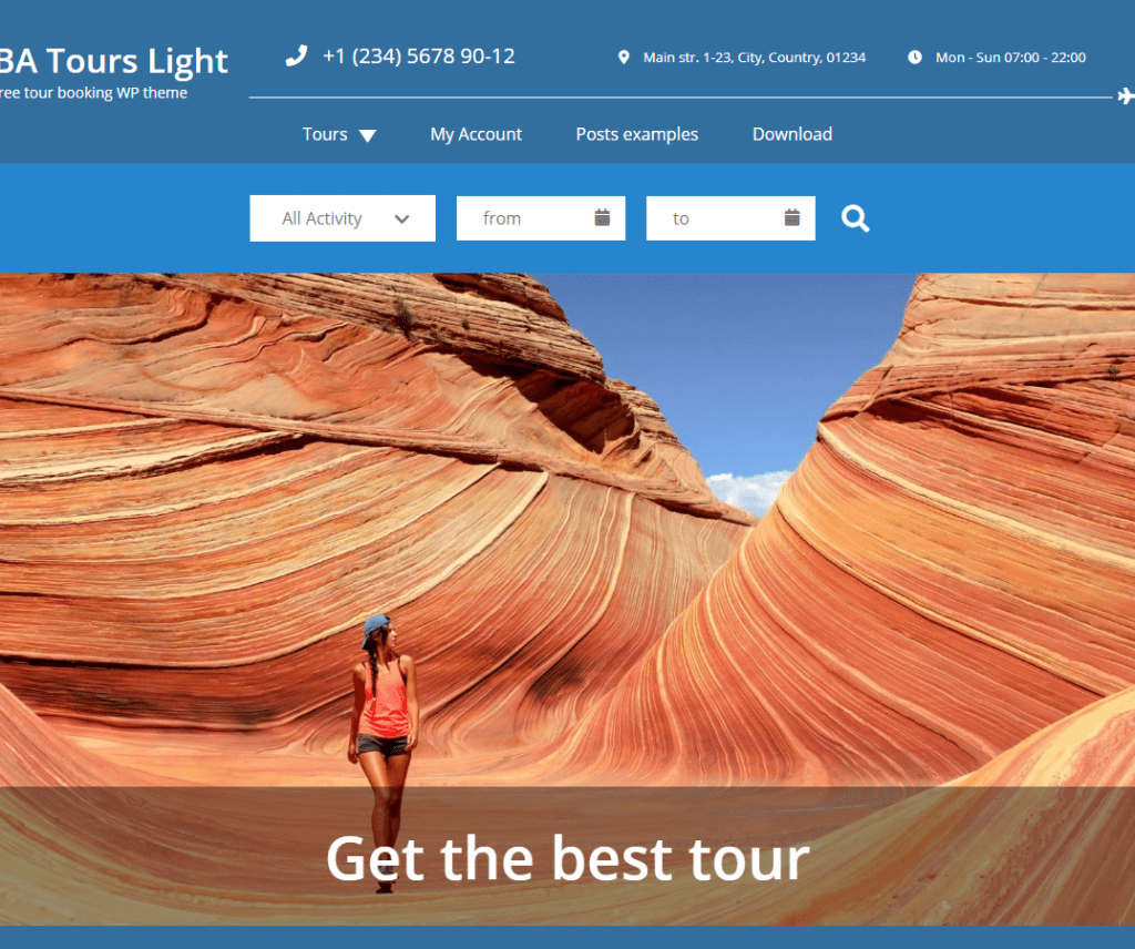 Ba Tours Light Бесплатная тема Wordpress для блога