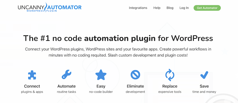 ปลั๊กอิน WordPress Uncanny Automator