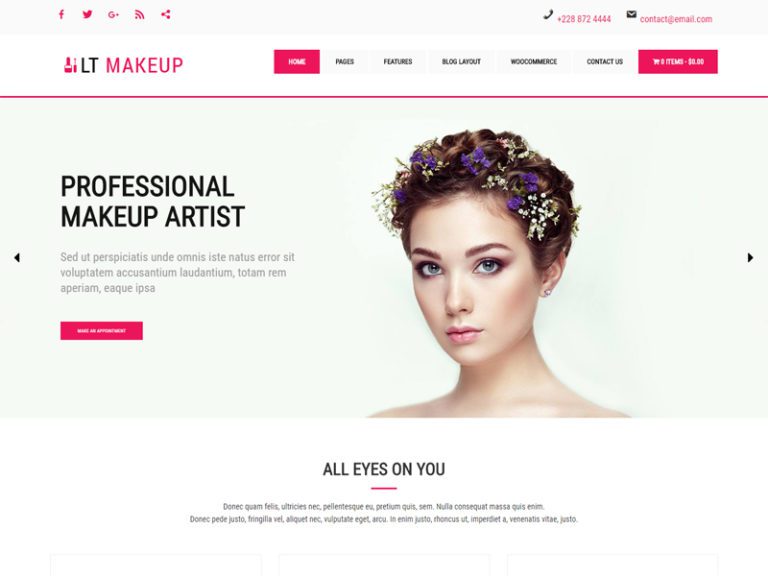 Lt Makeup Wordpress Cosmetics Store Theme