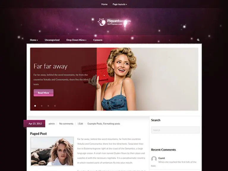 Piquantwomen Kostenloses Blog-Wordpress-Thema