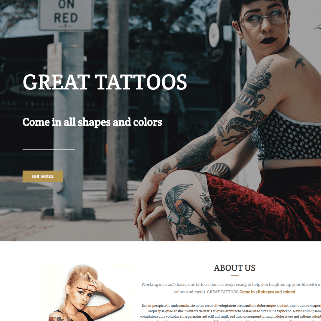 Lt Tattoo Kostenloses Tattoo-Wordpress-Theme